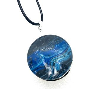 Statement Snap pendant with handmade 30mm snap SJ30 simple round StyleDot